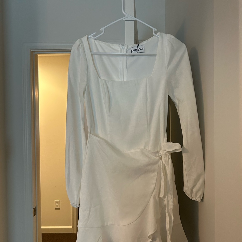 Princess Polly Ivory Long Sleeve Dress - The Villa Mini Dress White